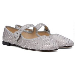 NWB Repetto Gray and Silver Georgia Mary Jane Ballerina Flats